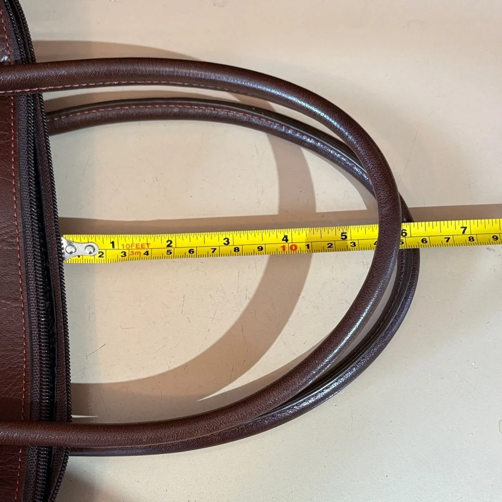 Vince Camuto Men's Classic Brown Leather Briefcase